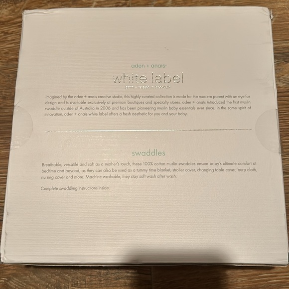 New Aden and Anais White Label Swaddles 3 pack - Picture 2 of 3